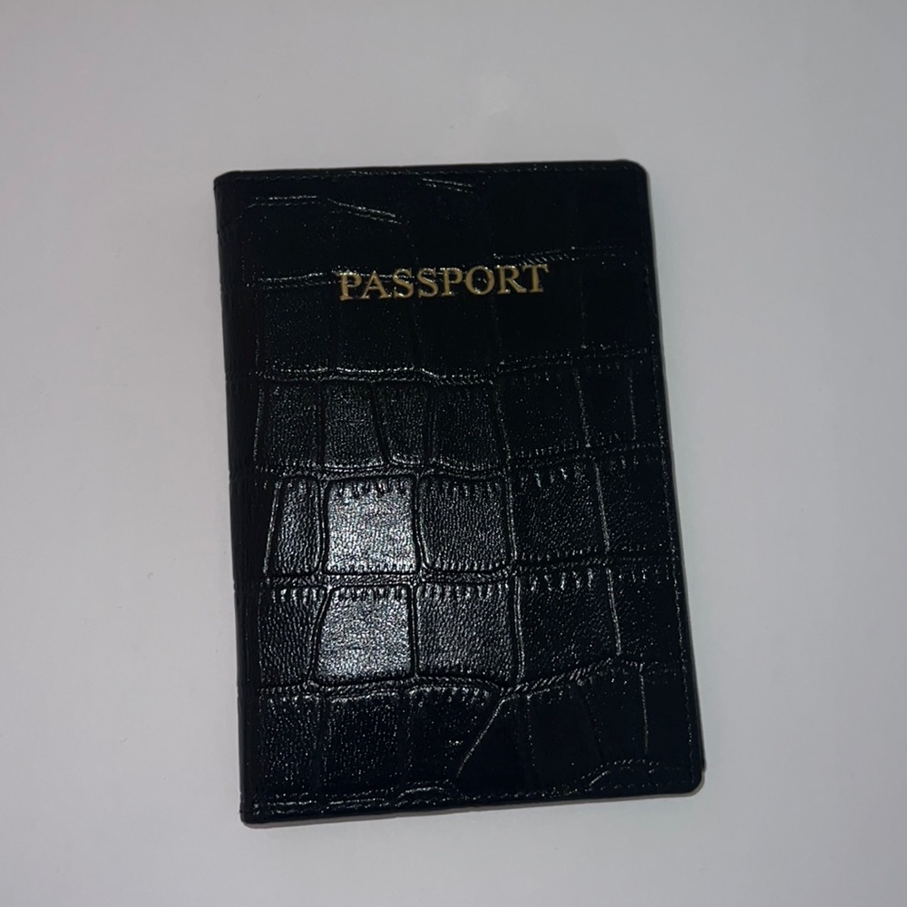 Passport Holder - Crocodile Faux Leather